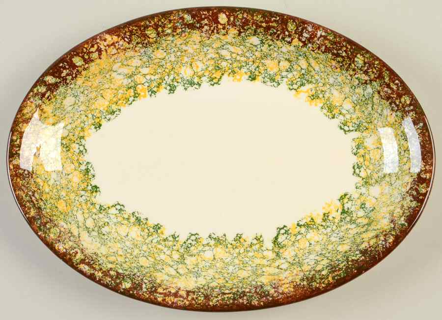 Hawaiian Coral 11" Oval Serving Platter by Metlox - Poppytrail - Vernon-1