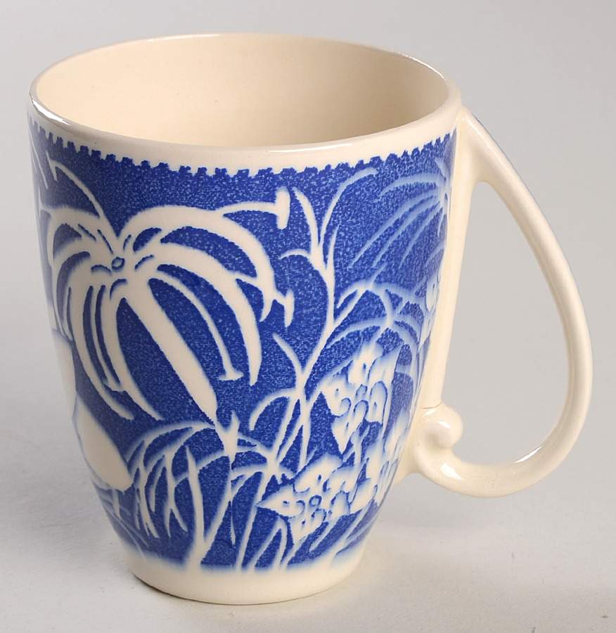 Hawaiian Flowers Blue Mug by Metlox - Poppytrail - Vernon-1