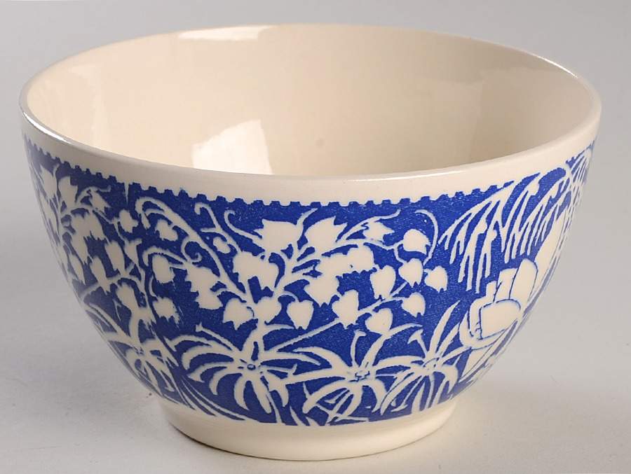 Hawaiian Flowers Blue 5" Mixing Bowl by Metlox - Poppytrail - Vernon-1