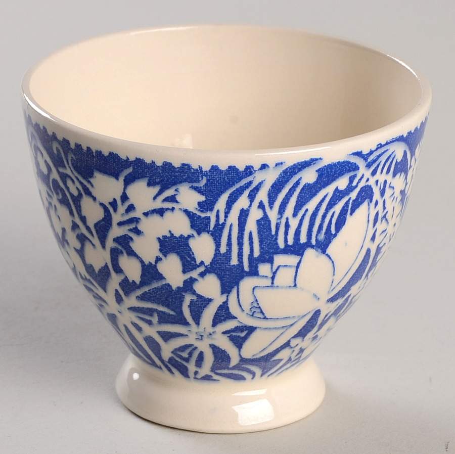 Hawaiian Flowers Blue Single Egg Cup by Metlox - Poppytrail - Vernon-1