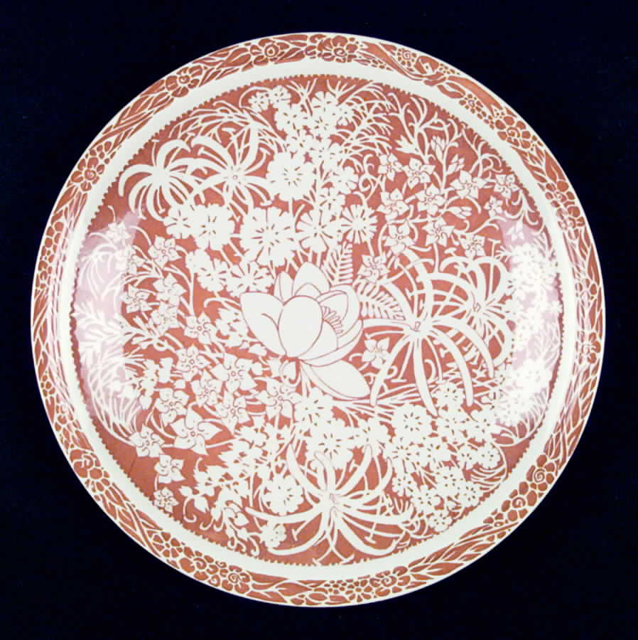 Hawaiian Flowers Orange Dinner Plate by Metlox - Poppytrail - Vernon-1