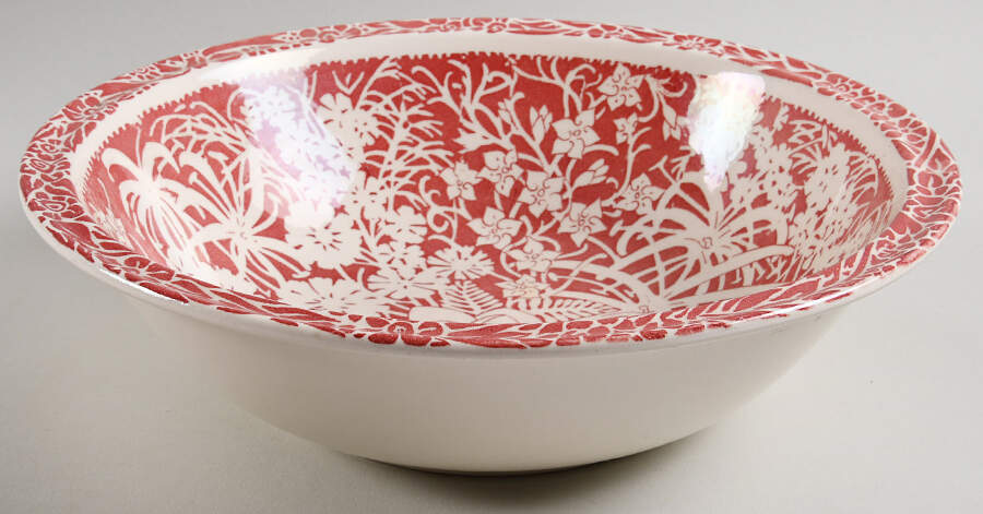 Hawaiian Flowers Pink 11" Large Salad Serving Bowl by Metlox - Poppytrail - Vernon-1