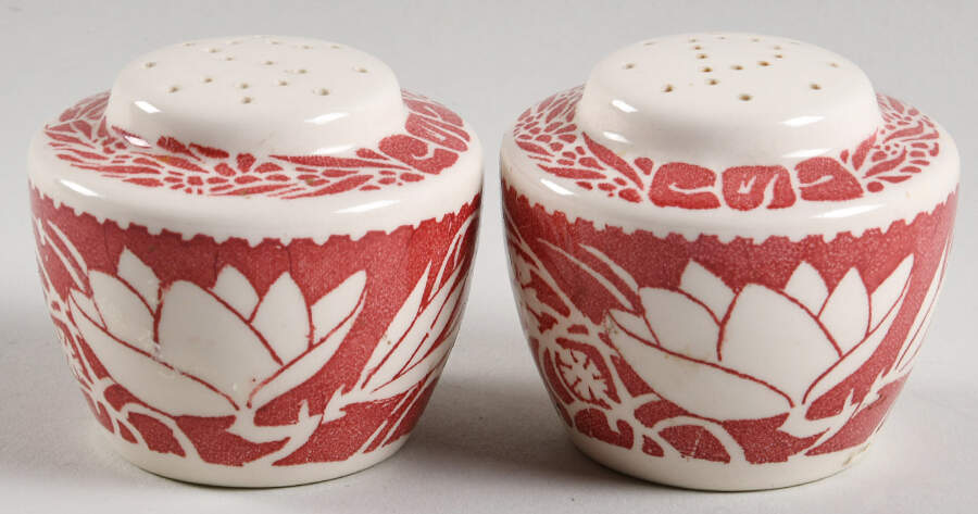 Hawaiian Flowers Pink Salt & Pepper Set by Metlox - Poppytrail - Vernon-1