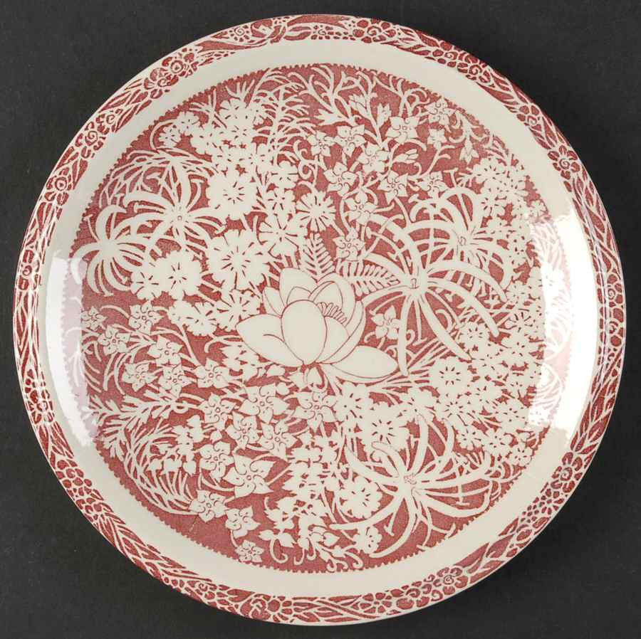 Hawaiian Flowers Pink Luncheon Plate by Metlox - Poppytrail - Vernon-1
