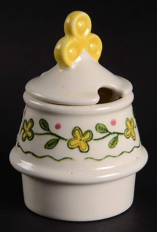 Happy Time Mustard with Lid Condiment Set by Metlox - Poppytrail - Vernon-1