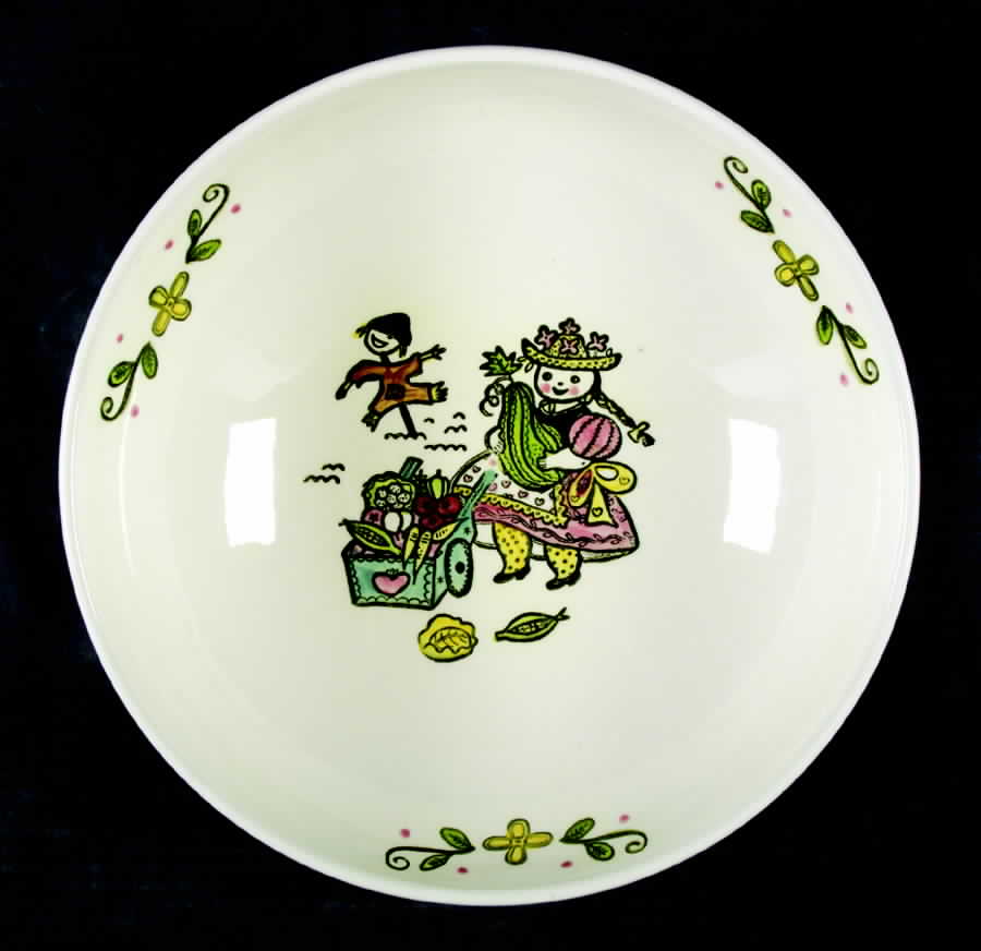 Happy Time 11" Large Salad Serving Bowl by Metlox - Poppytrail - Vernon-1