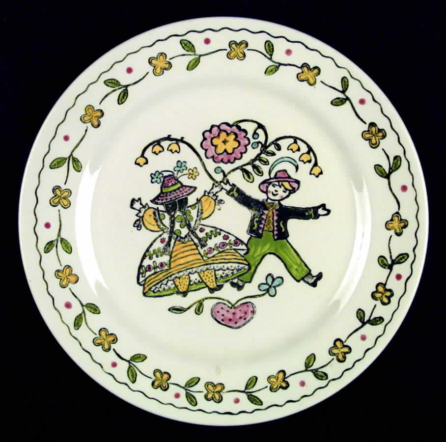 Happy Time Luncheon Plate by Metlox - Poppytrail - Vernon-1