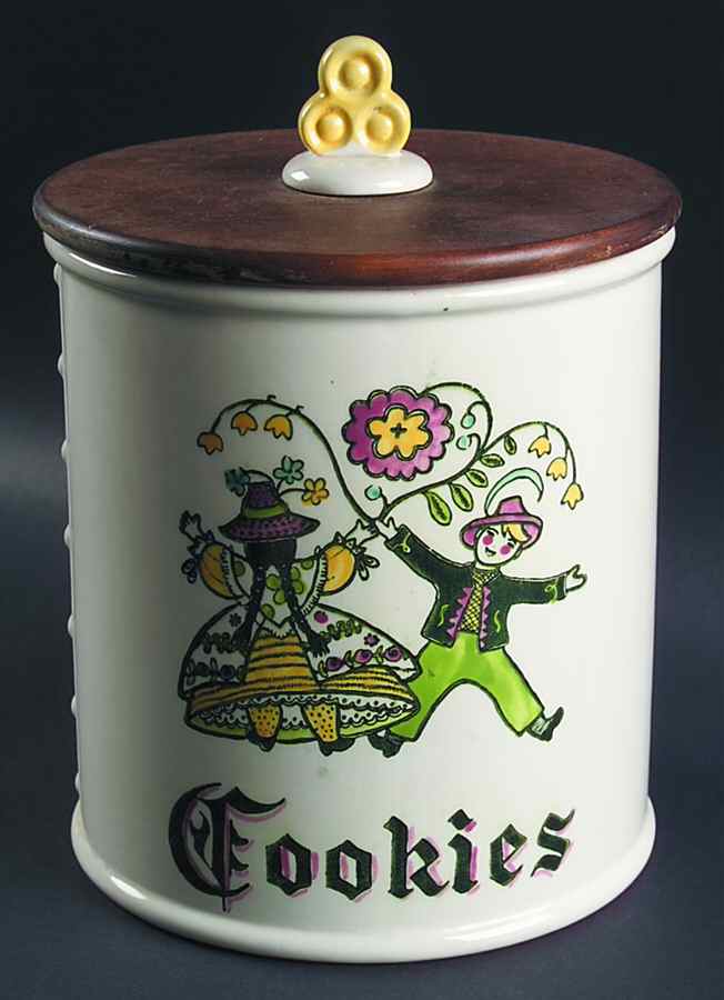 Happy Time Cookie Jar & Lid by Metlox - Poppytrail - Vernon-1