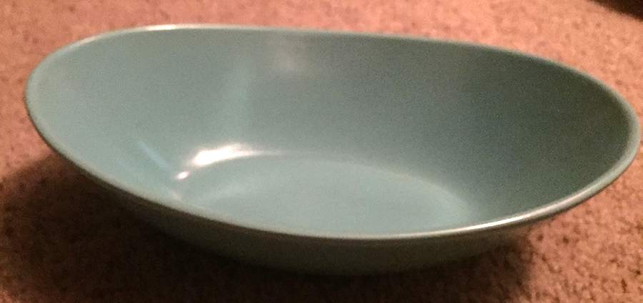 Heavenly Days Blue White 10" Oval Vegetable Bowl by Metlox - Poppytrail - Vernon-1