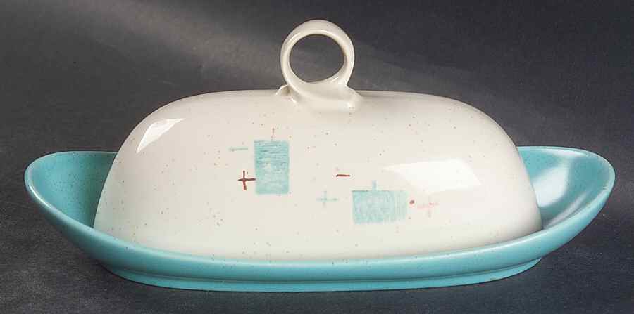 Heavenly Days Blue White 1/4 Lb Covered Butter by Metlox - Poppytrail - Vernon-1