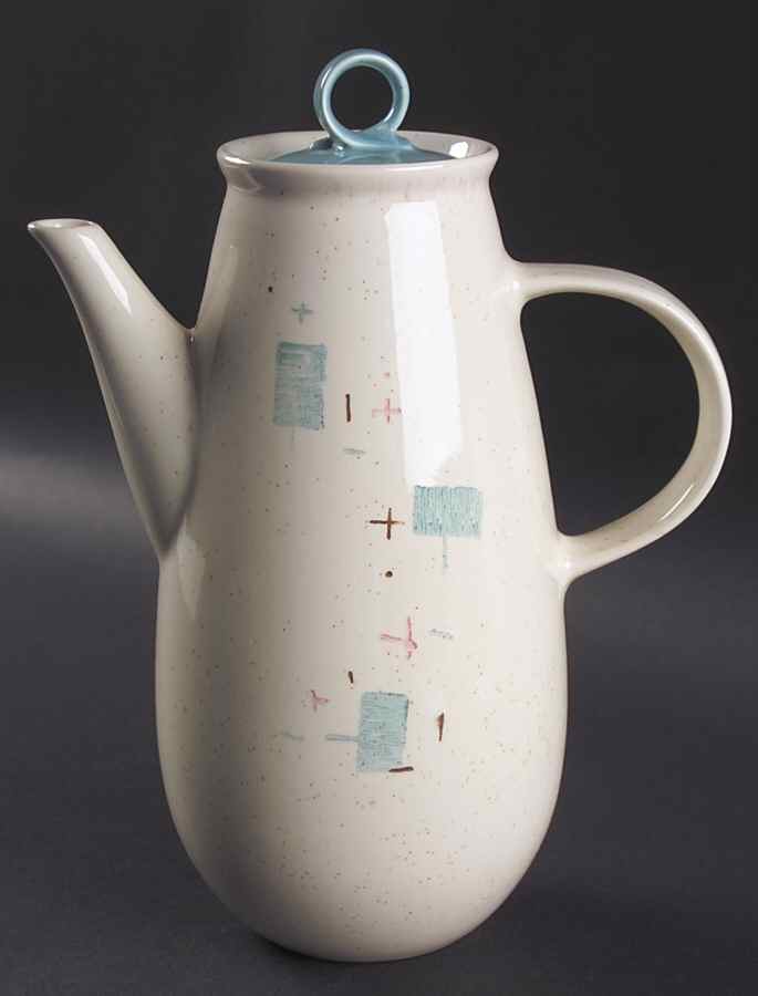 Heavenly Days Blue White Coffee Pot & Lid by Metlox - Poppytrail - Vernon-1