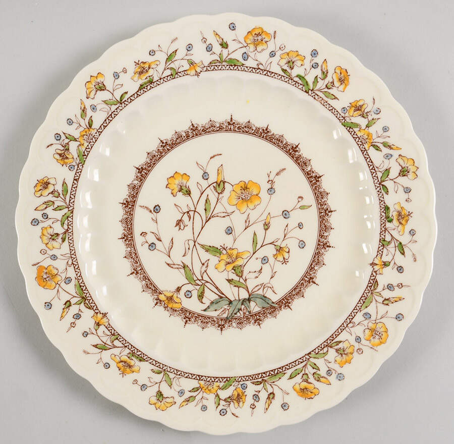 Hibiscus Dinner Plate by Metlox - Poppytrail - Vernon-1