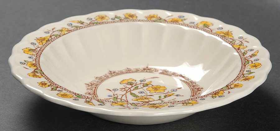 Hibiscus Rim Fruit/Dessert (Sauce) Bowl by Metlox - Poppytrail - Vernon-1