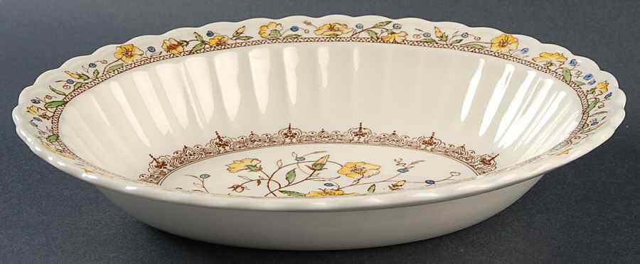 Hibiscus 10" Oval Vegetable Bowl by Metlox - Poppytrail - Vernon-1