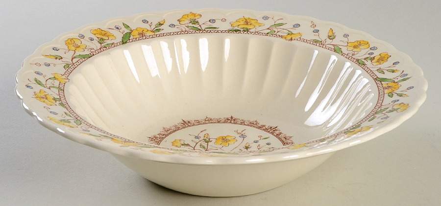 Hibiscus 9" Round Vegetable Bowl by Metlox - Poppytrail - Vernon-1