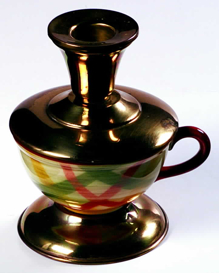 Homespun Candlestick (China Cup and Brass) by Metlox - Poppytrail - Vernon-1
