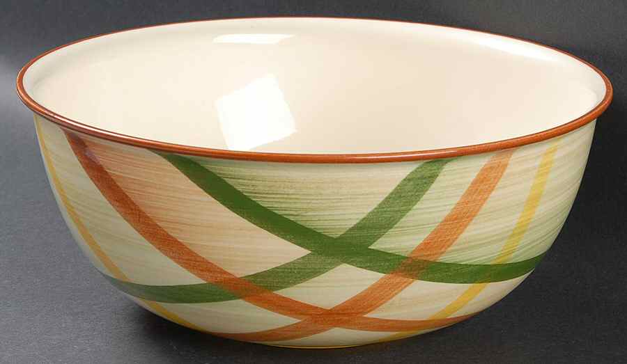 Homespun 10" Large Salad Serving Bowl by Metlox - Poppytrail - Vernon-1