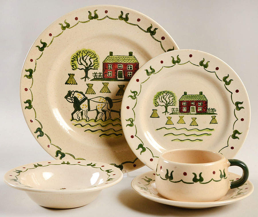 Homestead Provincial 40 Piece Estate Set by Metlox - Poppytrail - Vernon-1