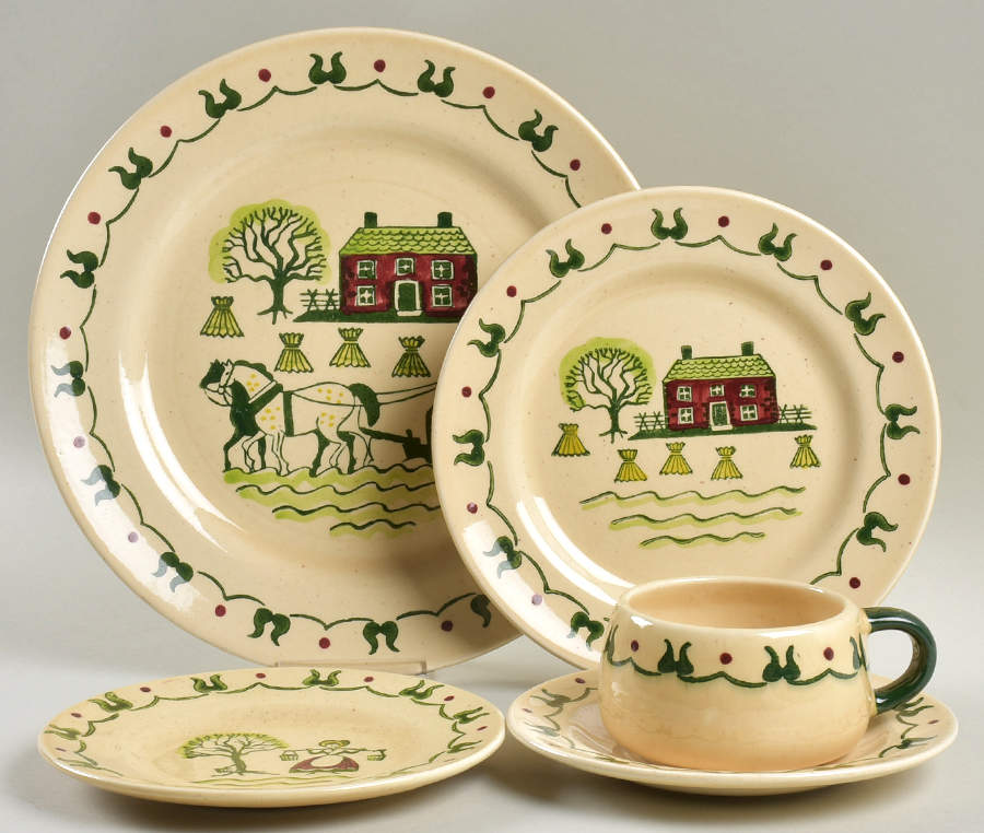 Homestead Provincial 5 Piece Place Setting by Metlox - Poppytrail - Vernon-1