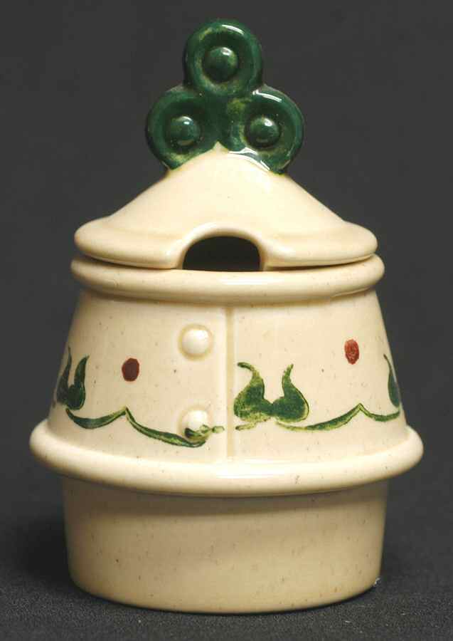 Homestead Provincial Mustard with Lid Condiment Set by Metlox - Poppytrail - Vernon-1