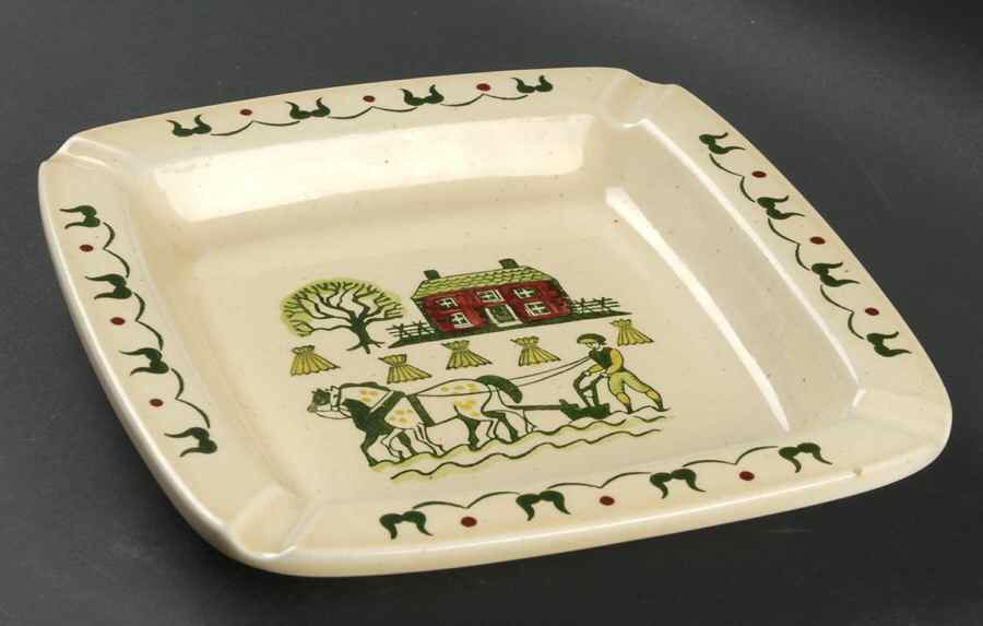 Homestead Provincial 8" Square Ashtray by Metlox - Poppytrail - Vernon-1