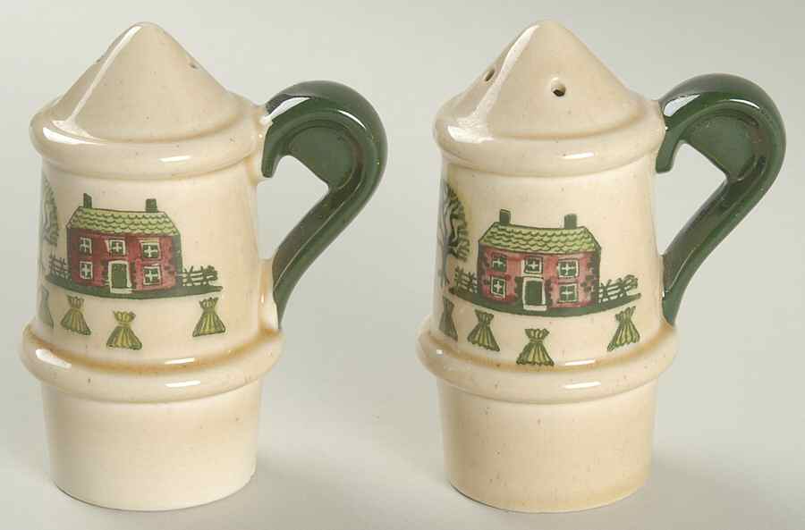 Homestead Provincial Condiment Set, Salt & Pepper Set by Metlox - Poppytrail - Vernon-1