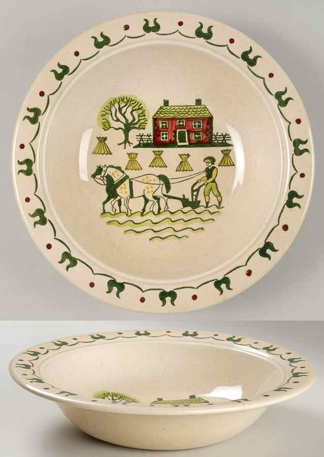 Homestead Provincial 10" Round Vegetable Bowl by Metlox - Poppytrail - Vernon-1