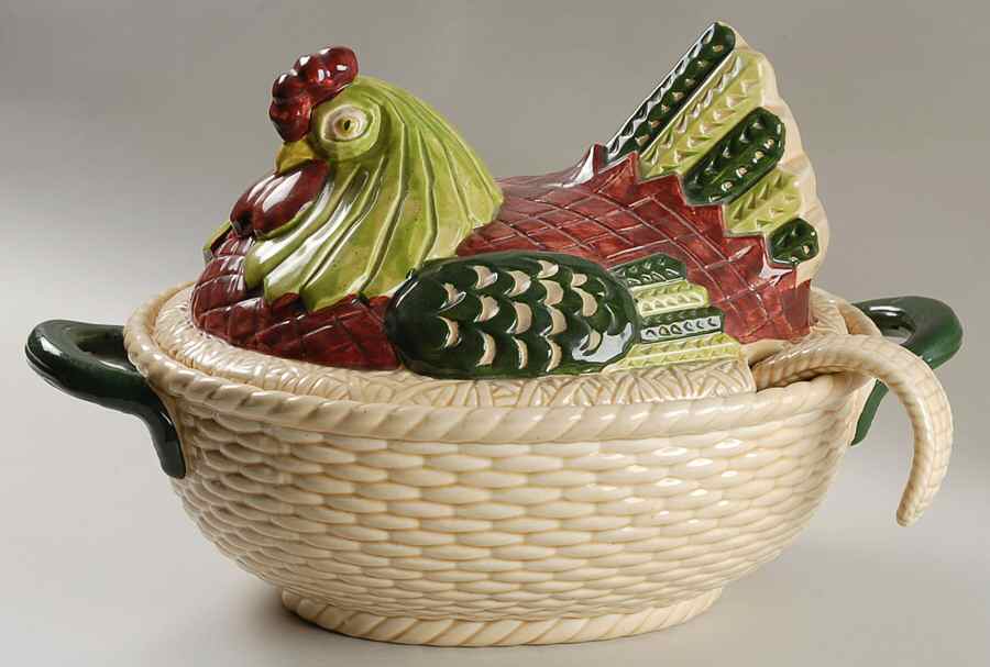 Homestead Provincial Tureen & Lid w/Ladle by Metlox - Poppytrail - Vernon-1