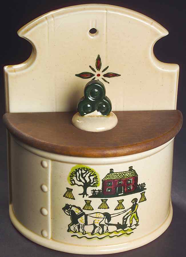 Homestead Provincial Salt Box & Lid by Metlox - Poppytrail - Vernon-1