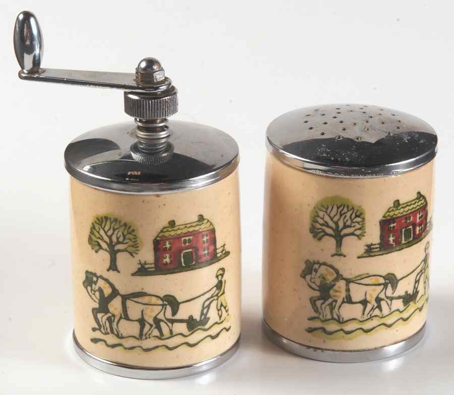 Homestead Provincial Salt & Pepper Mill Set (PEMI & SALI) by Metlox - Poppytrail - Vernon-1