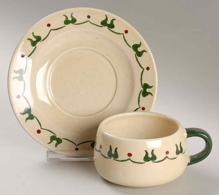 Homestead Provincial Flat Cup & Saucer Set by Metlox - Poppytrail - Vernon-1
