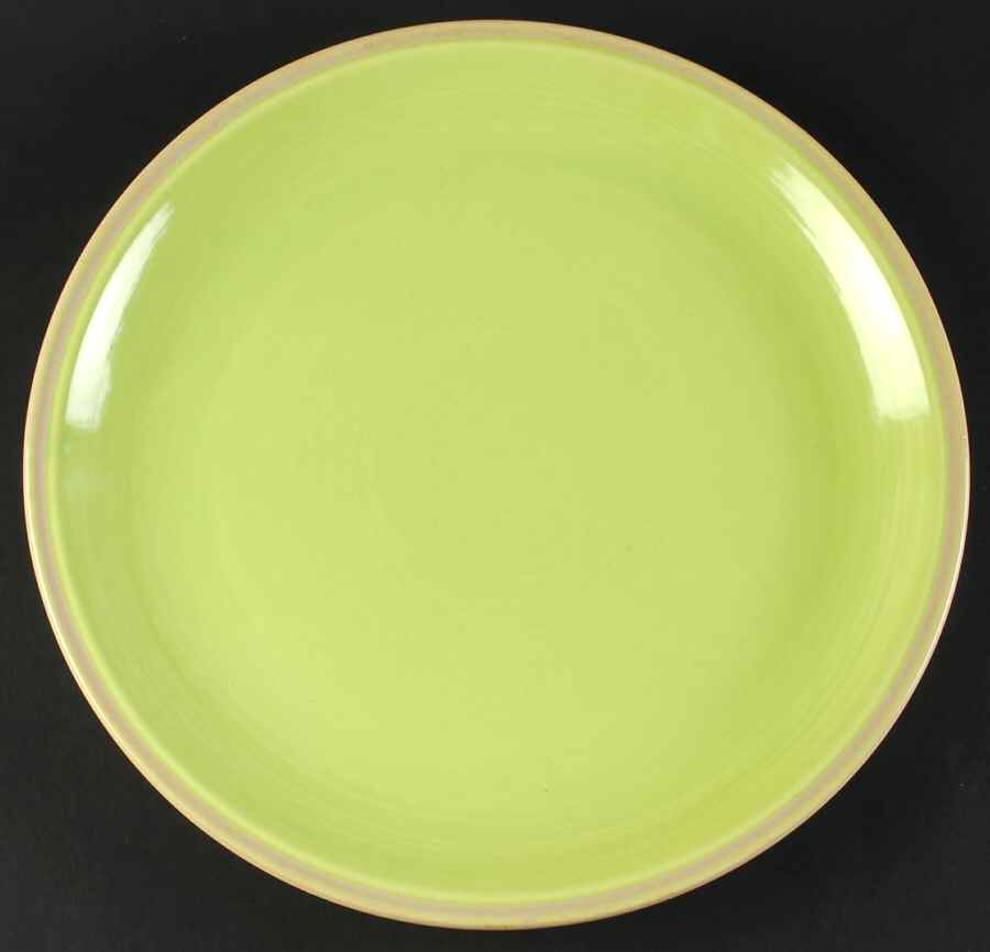 Impressions Green 13" Chop Plate (Round Platter) by Metlox - Poppytrail - Vernon-1