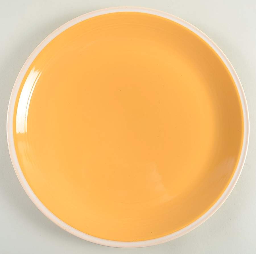 Impressions Orange 13" Chop Plate (Round Platter) by Metlox - Poppytrail - Vernon-1