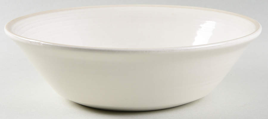 Impressions White 9" Round Vegetable Bowl by Metlox - Poppytrail - Vernon-1