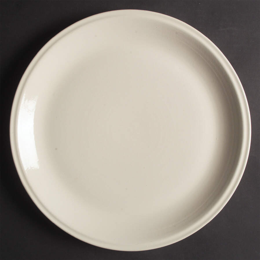 Impressions White 13" Chop Plate (Round Platter) by Metlox - Poppytrail - Vernon-1