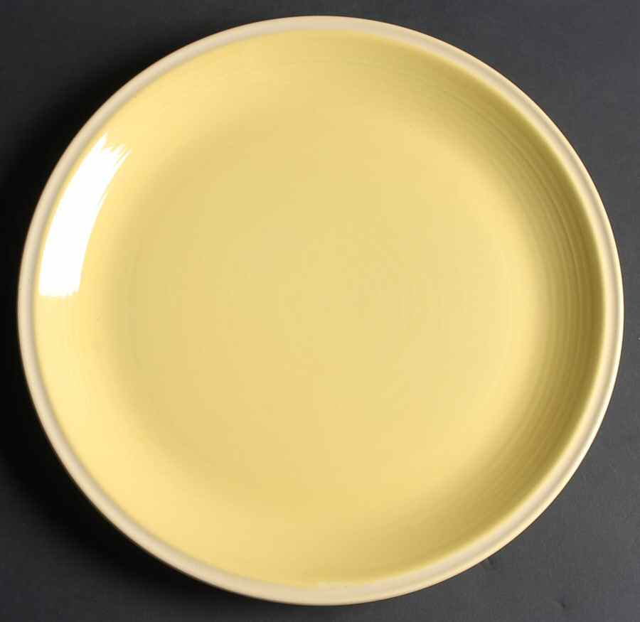 Impressions Yellow 13" Chop Plate (Round Platter) by Metlox - Poppytrail - Vernon-1