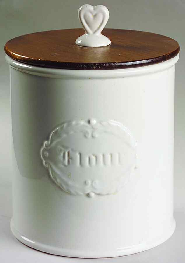 Jamestown Flour Canister & Wood Lid by Metlox - Poppytrail - Vernon-1