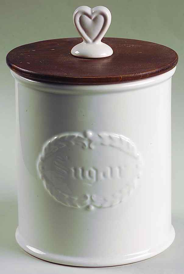 Jamestown Sugar Canister & Wood Lid by Metlox - Poppytrail - Vernon-1