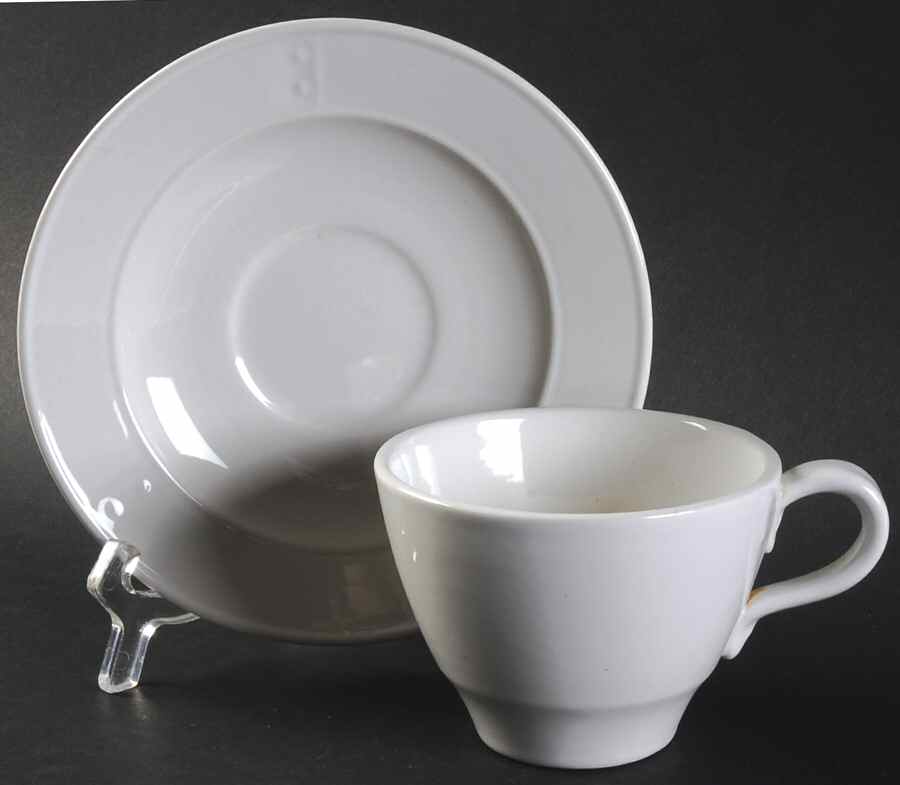 Jamestown Flat Cup & Saucer Set by Metlox - Poppytrail - Vernon-1
