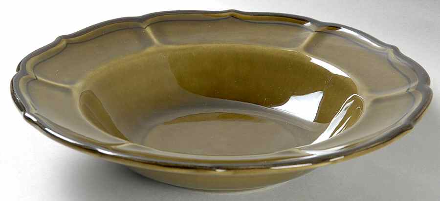 La Mancha Green Rim Soup Bowl by Metlox - Poppytrail - Vernon-1