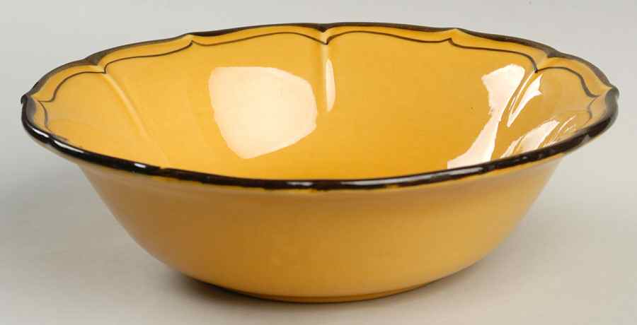 La Mancha Gold 9" Round Vegetable Bowl by Metlox - Poppytrail - Vernon-1