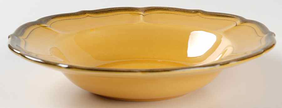 La Mancha Gold Rim Soup Bowl by Metlox - Poppytrail - Vernon-1