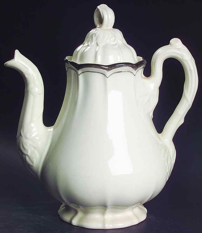 La Mancha White Coffee Pot & Lid by Metlox - Poppytrail - Vernon-1
