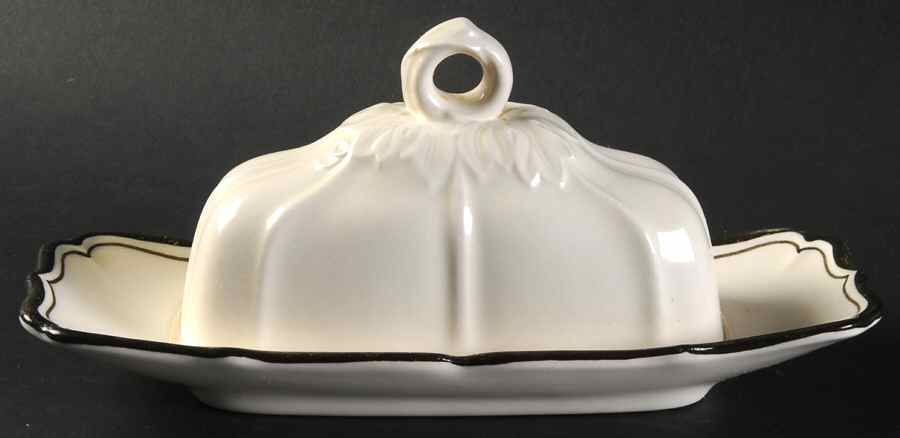 La Mancha White 1/4 Lb Covered Butter by Metlox - Poppytrail - Vernon-1