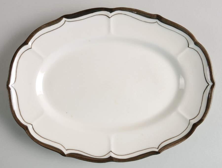 La Mancha White 10" Oval Serving Platter by Metlox - Poppytrail - Vernon-1