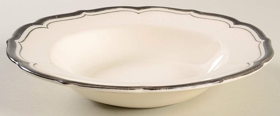 La Mancha White Rim Soup Bowl by Metlox - Poppytrail - Vernon-1