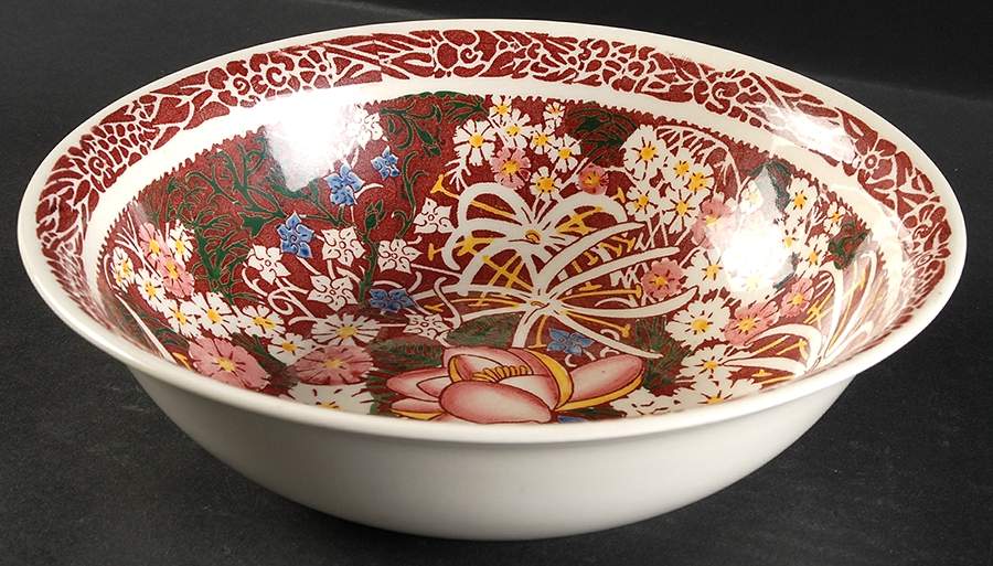Lei Lani (San Marino Shape) 9" Round Vegetable Bowl by Metlox - Poppytrail - Vernon-1