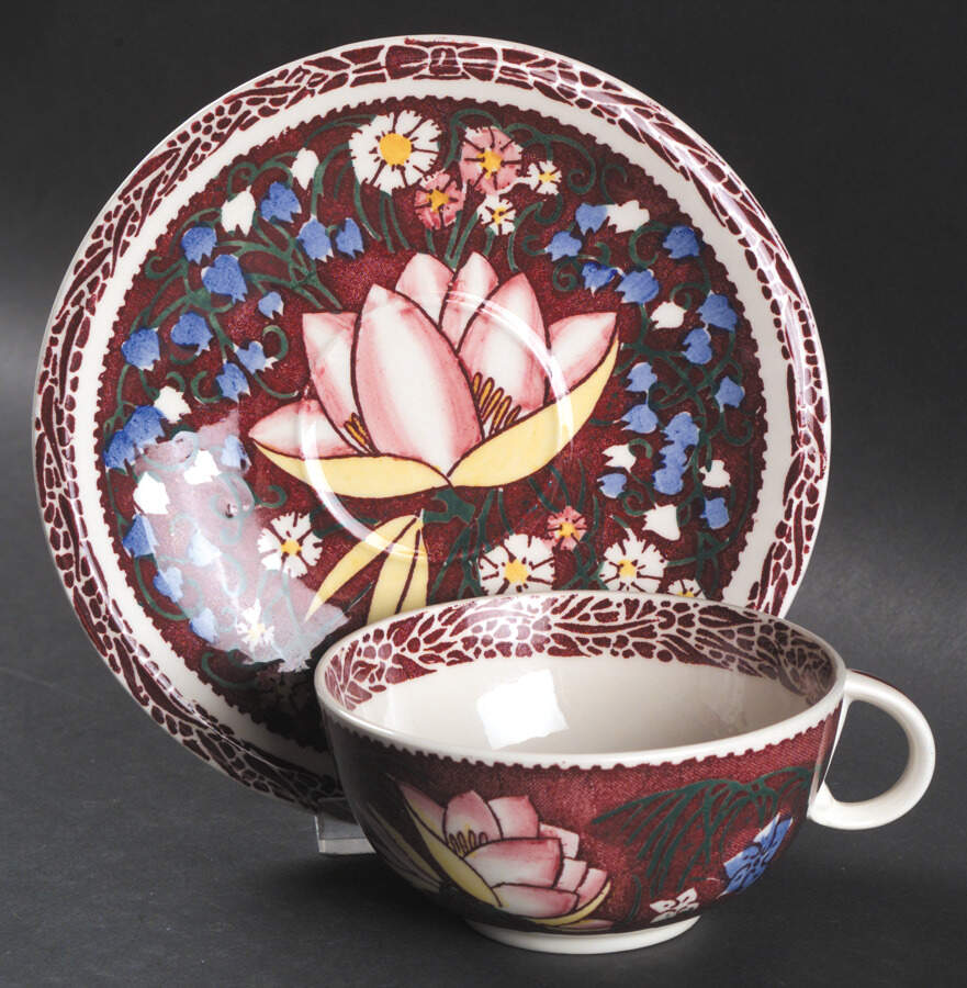 Lei Lani (Ultra Shape) Flat Cup & Saucer Set by Metlox - Poppytrail - Vernon-1