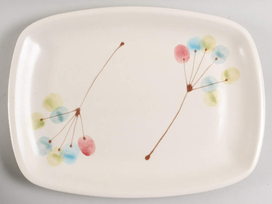 Lollipop Tree 13" Rectangular Serving Platter by Metlox - Poppytrail - Vernon-1