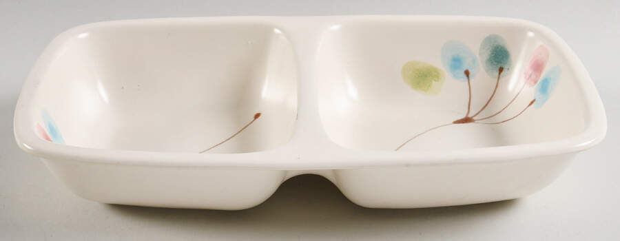Lollipop Tree Rectangular Divided Vegetable Bowl by Metlox - Poppytrail - Vernon-1